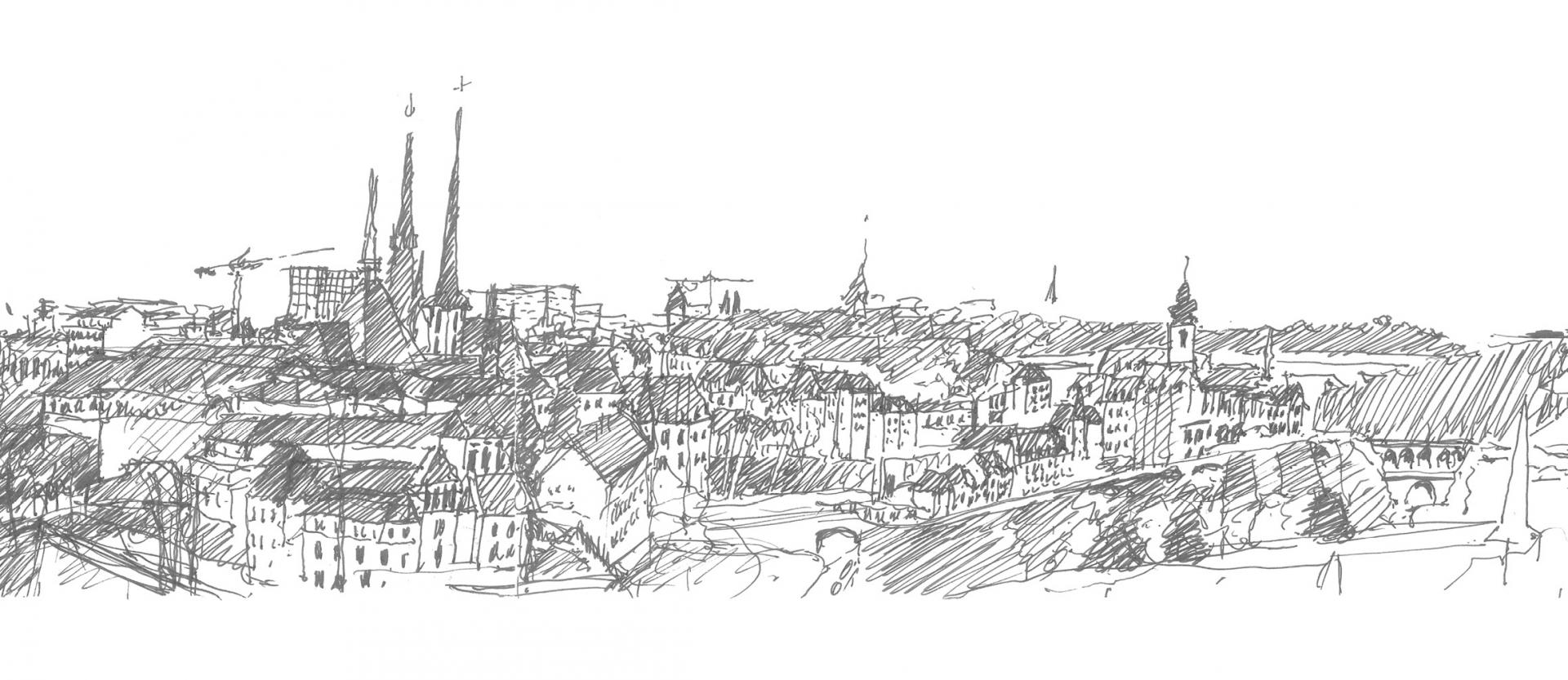 1-D paysage urbain: esquisse de Isabelle Van Driessche 1-D paysage urbain: esquisse de Isabelle Van Driessche