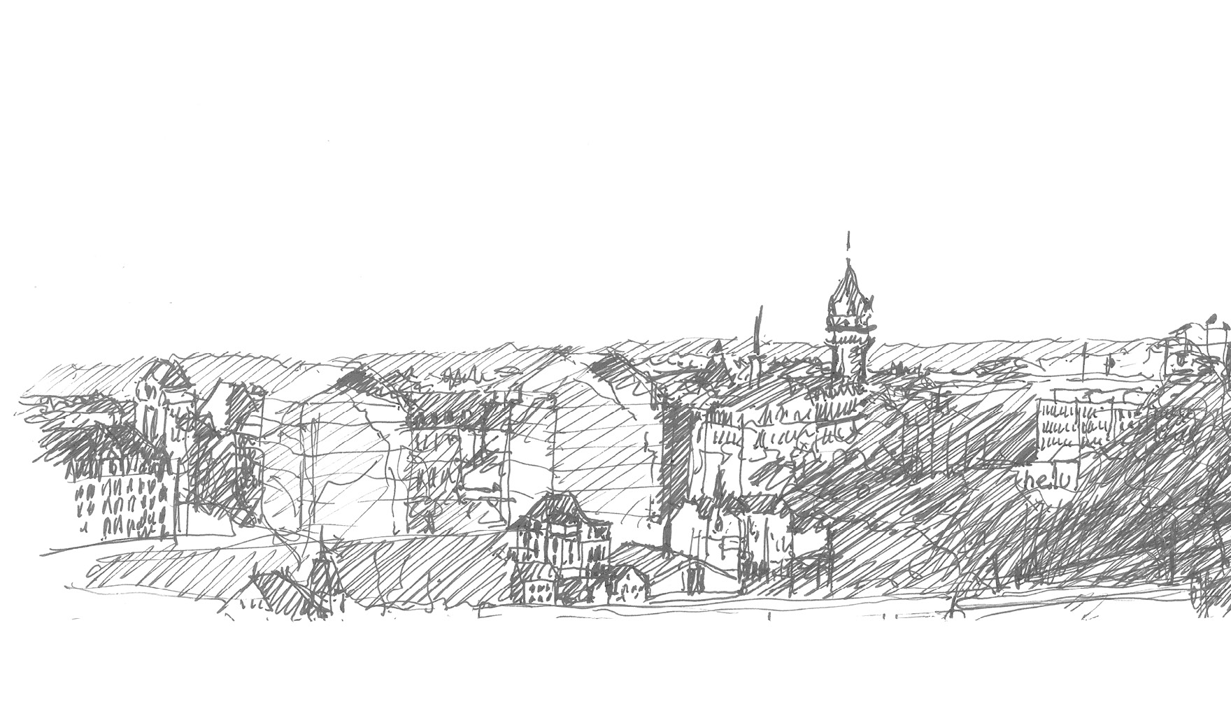 1-G paysage urbain: esquisse de Isabelle Van Driessche 1-G paysage urbain: esquisse de Isabelle Van Driessche