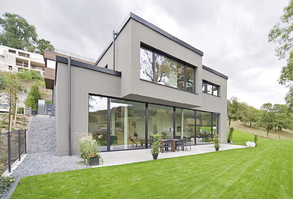 5 Maison unifamiliale hybride en béton et bois massif à Mersch (photo : Stéphanie Bodart) 5 Maison unifamiliale hybride en béton et bois massif à Mersch (photo : Stéphanie Bodart)