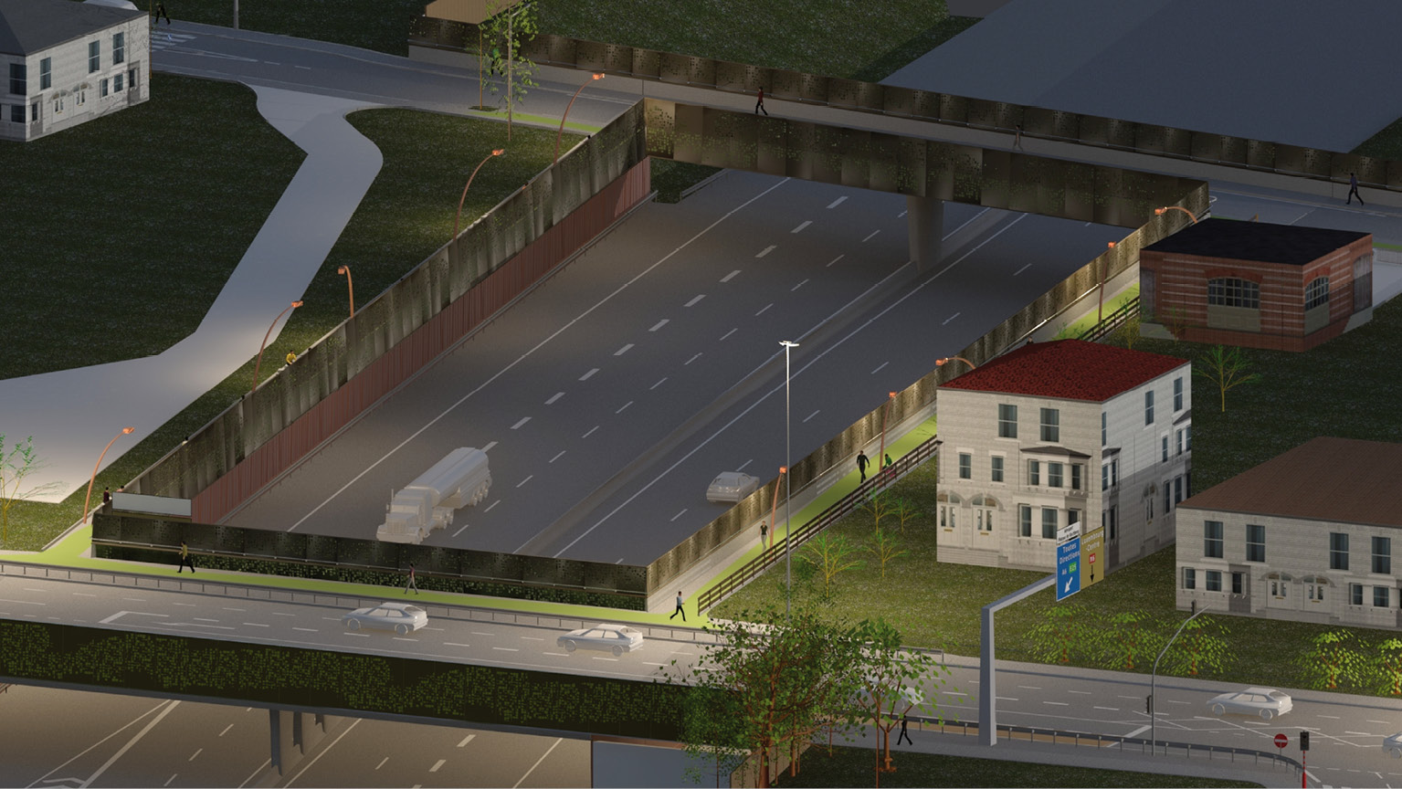 5 Modélisation numérique 3D - Réaménagement des ouvrages de l’échangeur de Strassen / Kaell architecture / Administration des Ponts et Chaussées 5 Modélisation numérique 3D - Réaménagement des ouvrages de l’échangeur de Strassen / Kaell architecture / Administration des Ponts et Chaussées