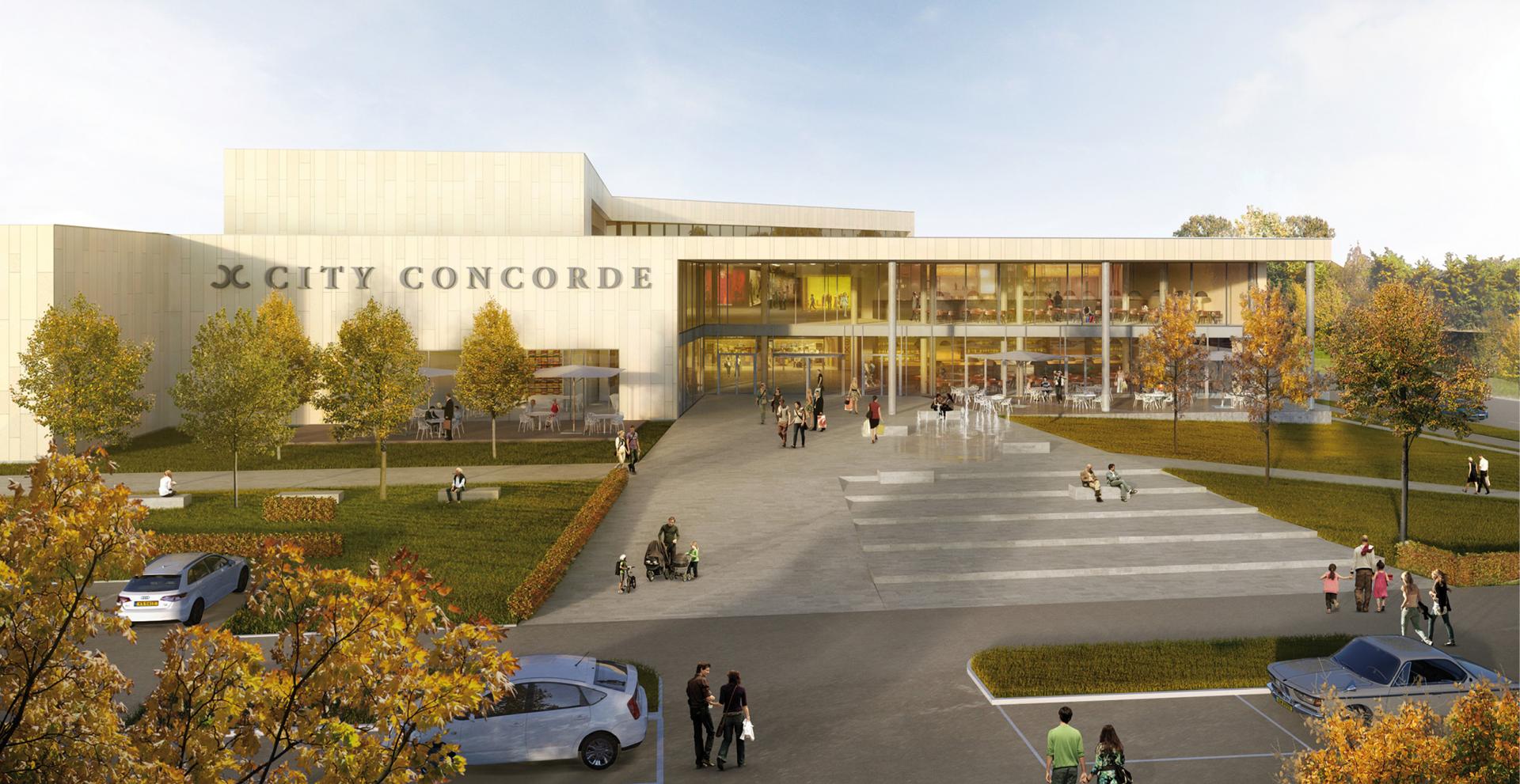 1 Shopping Center City Concorde, Bertrange (L), extension du centre commercial (projet en cours de réalisation) Maître d’ouvrage : S.C.I. Bram-Concorde Bureaux partenaires : Simon - Christiansen & Associés, Capellen (LUX), Siegel-Schleimer Ingénieurs-Conseils, Aspelt (L), Luxplan SA, Capellen (L) 1 Shopping Center City Concorde, Bertrange (L), extension du centre commercial (projet en cours de réalisation) Maître d’ouvrage : S.C.I. Bram-Concorde Bureaux partenaires : Simon - Christiansen & Associés, Capellen (LUX), Siegel-Schleimer Ingénieurs-Conseils, Aspelt (L), Luxplan SA, Capellen (L)