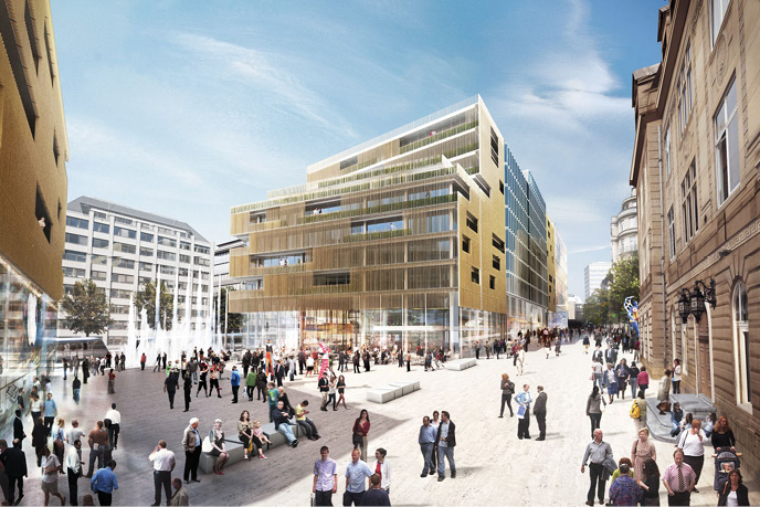 6 Complexe immobilier Royal-Hamilius à Luxembourg (simulation N. Foster / Tetra Kayser) 6 Complexe immobilier Royal-Hamilius à Luxembourg (simulation N. Foster / Tetra Kayser)